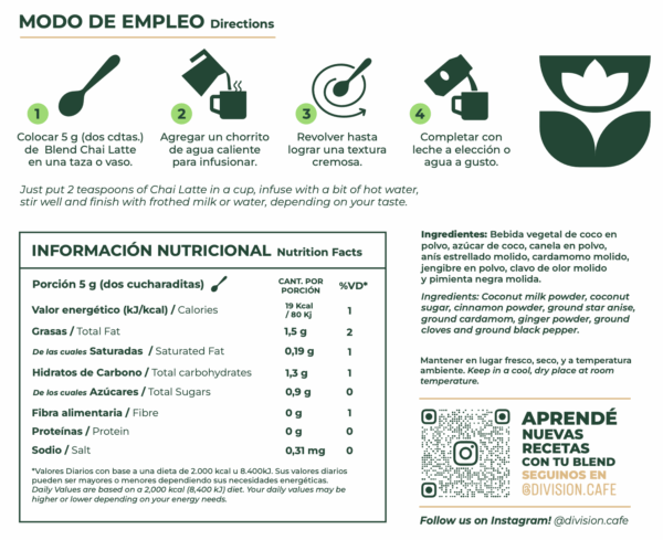 CHAI LATTE x 200 gr. - Imagen 4