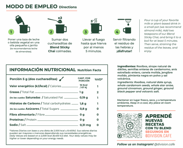 STICKY CHAI x200 gr. - Imagen 4