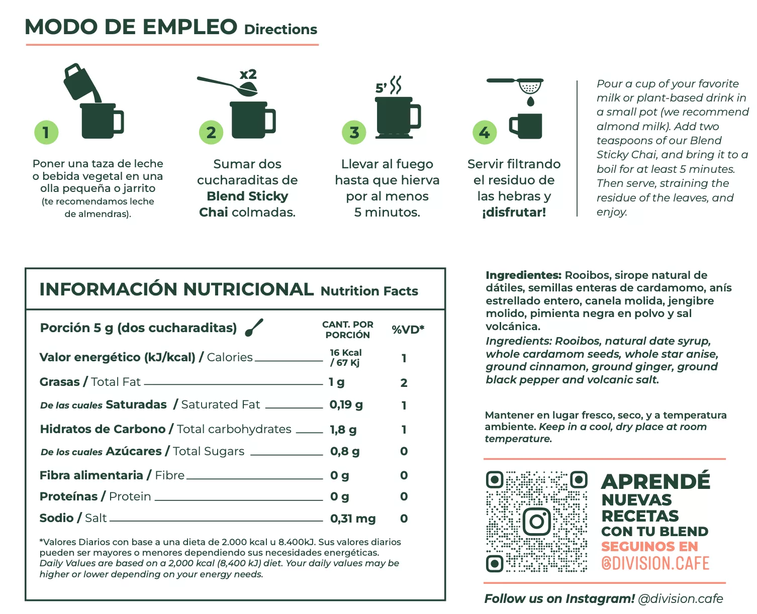STICKY CHAI x200 gr. - Imagen 4
